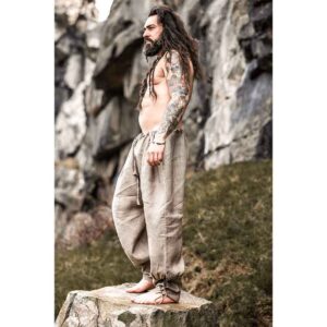 Wodan Viking Linen Trousers - Stone Grey