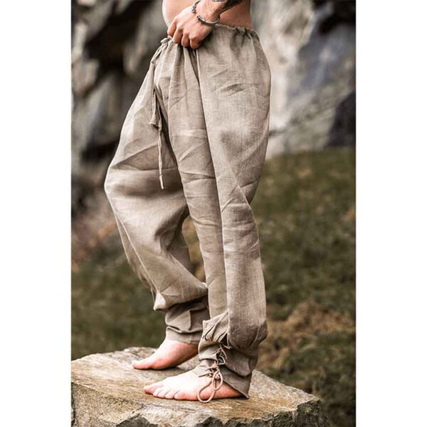 Wodan Viking Linen Trousers - Stone Grey