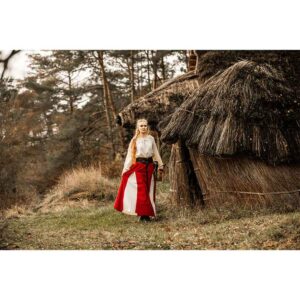 Isabella Medieval Skirt - Red/Natural
