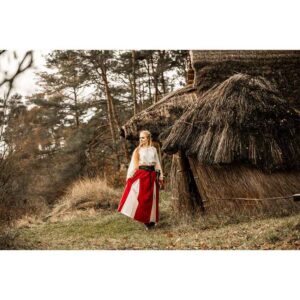 Isabella Medieval Skirt - Red/Natural