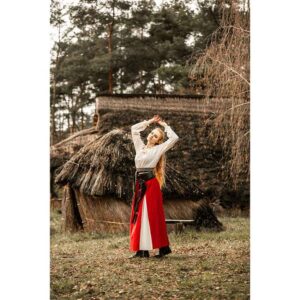 Isabella Medieval Skirt - Red/Natural