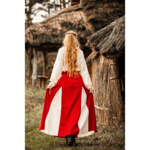 Isabella Medieval Skirt - Red/Natural