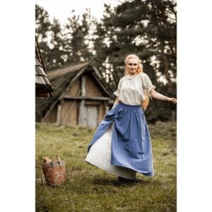 Elise Medieval Layered Skirt - Blue/Natural
