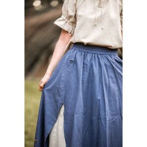Elise Medieval Layered Skirt - Blue/Natural