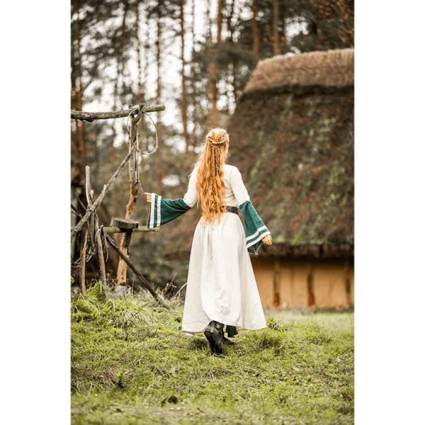 Dorothea Medieval Dress - Natural/Green