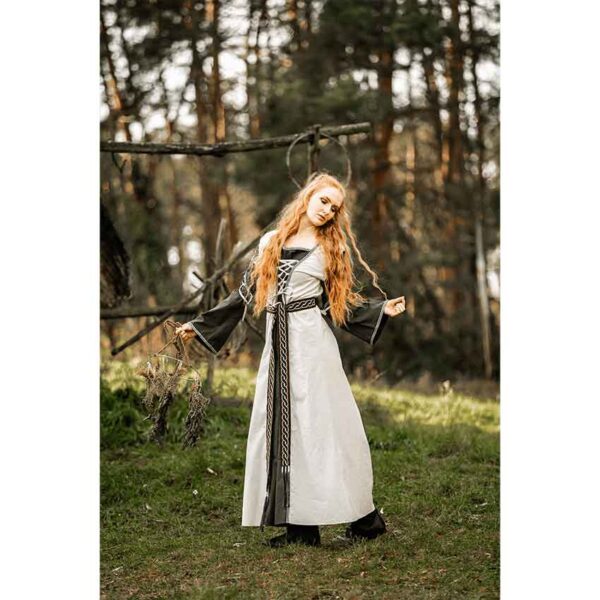 Amalia Medieval Dress - Natural/Green