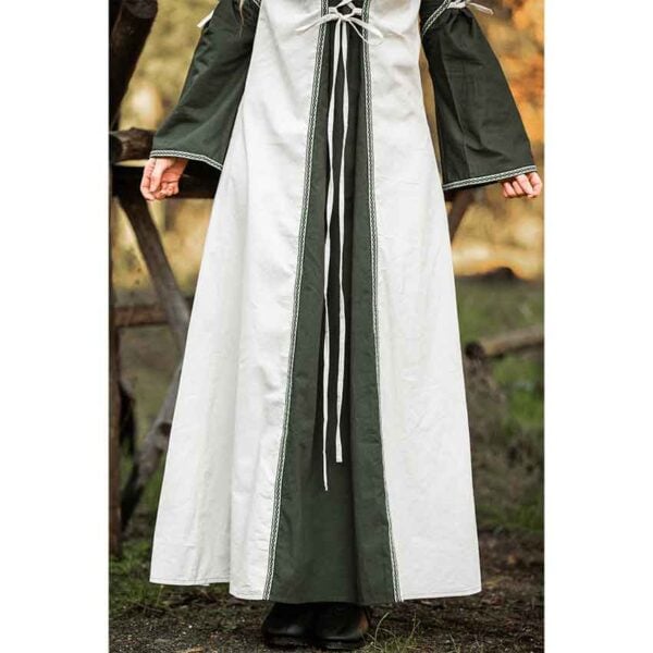 Amalia Medieval Dress - Natural/Green
