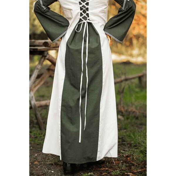 Amalia Medieval Dress - Natural/Green