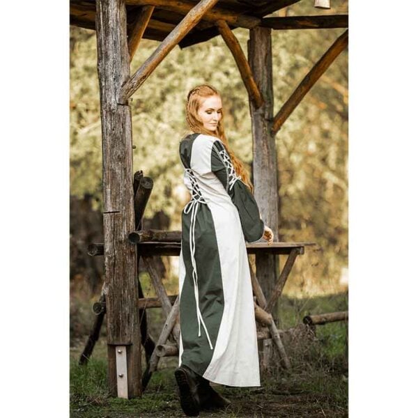 Amalia Medieval Dress - Natural/Green