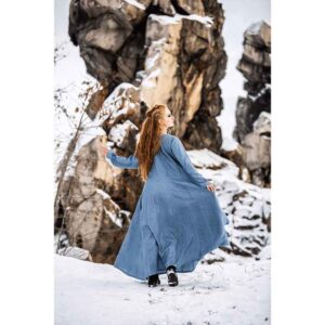 Anna Linen Viking Dress - Dove Blue