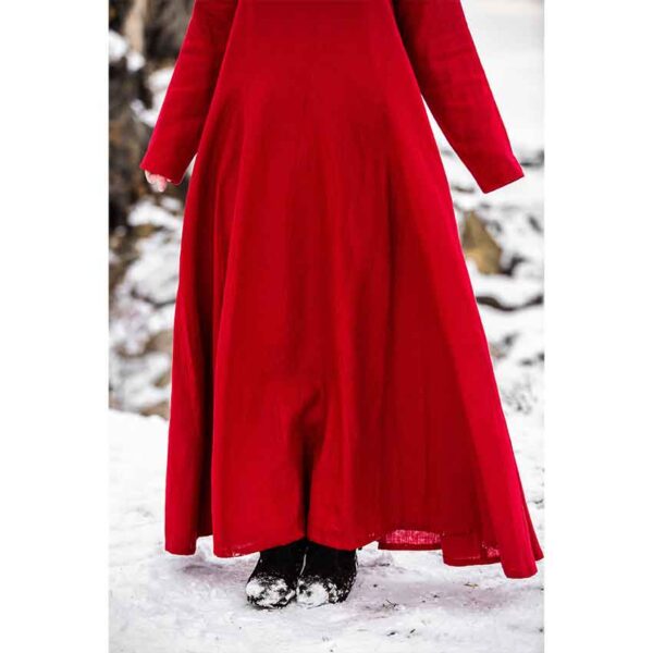 Anna Linen Viking Dress - Red