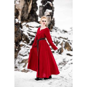 Anna Linen Viking Dress - Red
