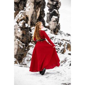 Anna Linen Viking Dress - Red