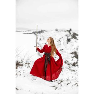 Anna Linen Viking Dress - Red