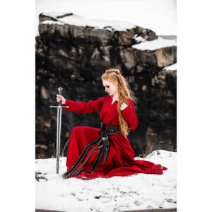 Anna Linen Viking Dress - Red