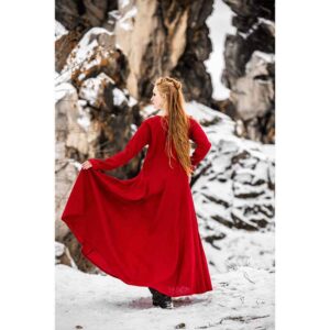 Anna Linen Viking Dress - Red