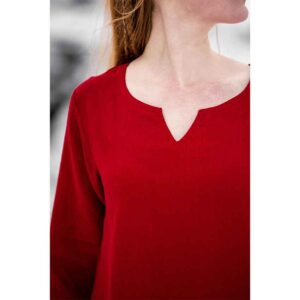 Anna Linen Viking Dress - Red