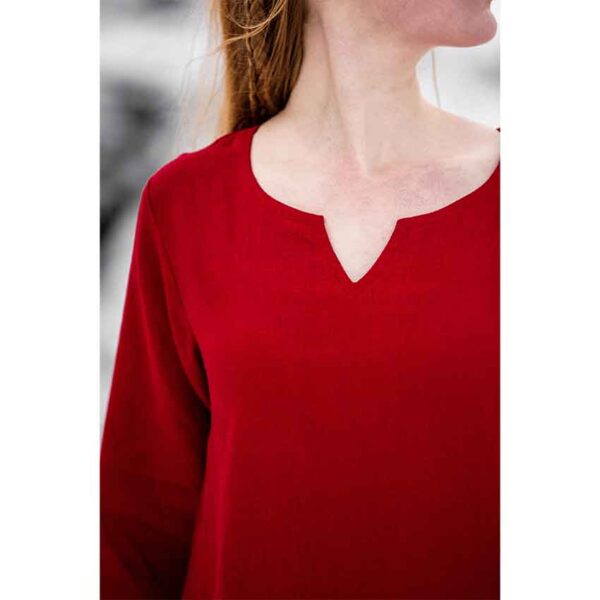 Anna Linen Viking Dress - Red