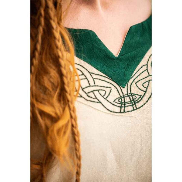 Lagertha Viking Dress – Natural/Green