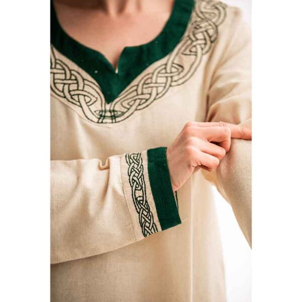 Lagertha Viking Dress – Natural/Green