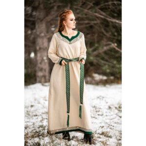 Lagertha Viking Dress – Natural/Green
