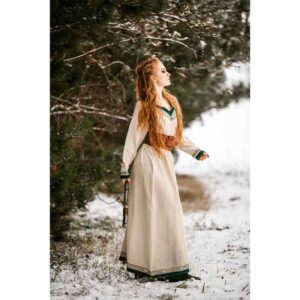 Lagertha Viking Dress  Natural/Green