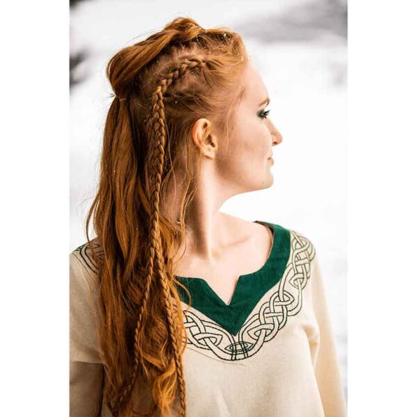 Lagertha Viking Dress – Natural/Green