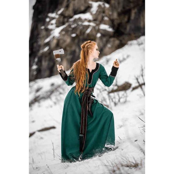 Freya Viking Dress - Green