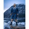 Snorri Urnes Embroidered Viking Tunic - Grey-Blue