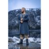 Snorri Urnes Embroidered Viking Tunic - Grey-Blue