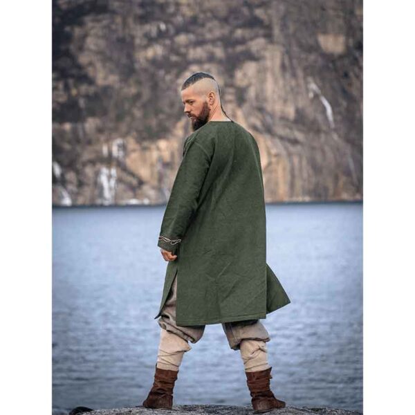 Snorri Urnes Embroidered Viking Tunic - Green