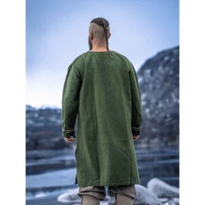 Snorri Urnes Embroidered Viking Tunic - Green