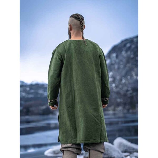 Snorri Urnes Embroidered Viking Tunic - Green