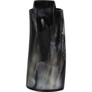 Carved Vegvisir Viking Horn Tankard