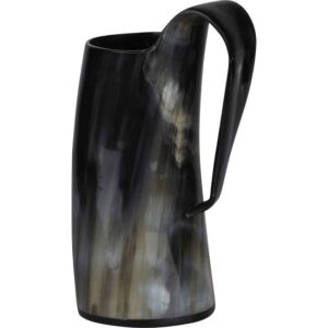 Carved Vegvisir Viking Horn Tankard