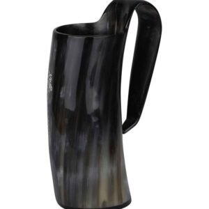 Carved Vegvisir Viking Horn Tankard