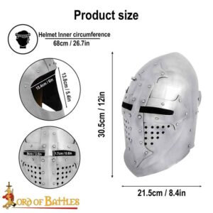 14th Century Visored Bascinet