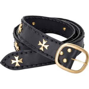 Crusader's Leather Belt - Black