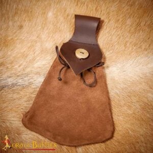 Medieval Suede Belt Pouch - Brown