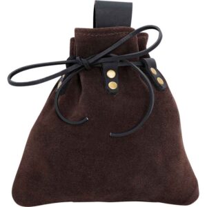 Adventurer's Suede Belt Pouch - Brown