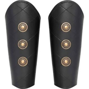 Hero's Leather Bracers - Black