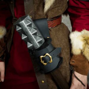 Fur Lined Leather Sword Frog - Black