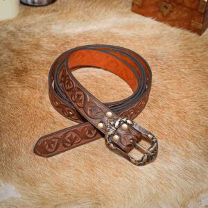 Dragoslav Embossed Noble's Belt - Brown