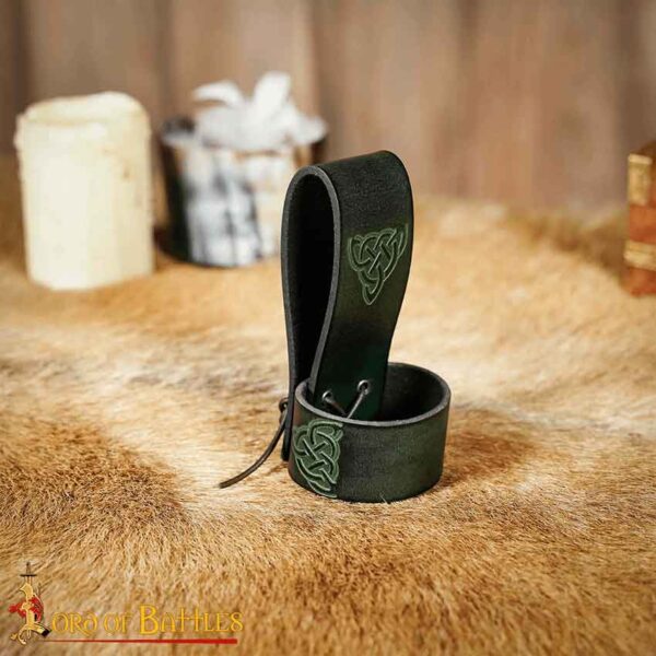 Brigid Celtic Drinking Horn Holder - Green