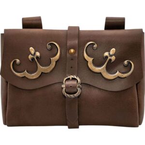 Alodie Late Medieval Belt Pouch - Brown