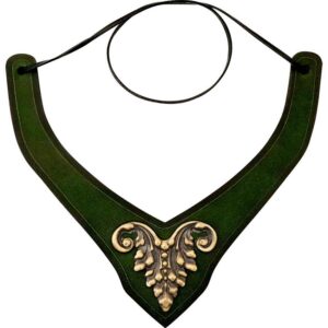Regal Leather Neckband - Green