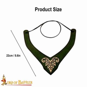 Regal Leather Neckband - Green