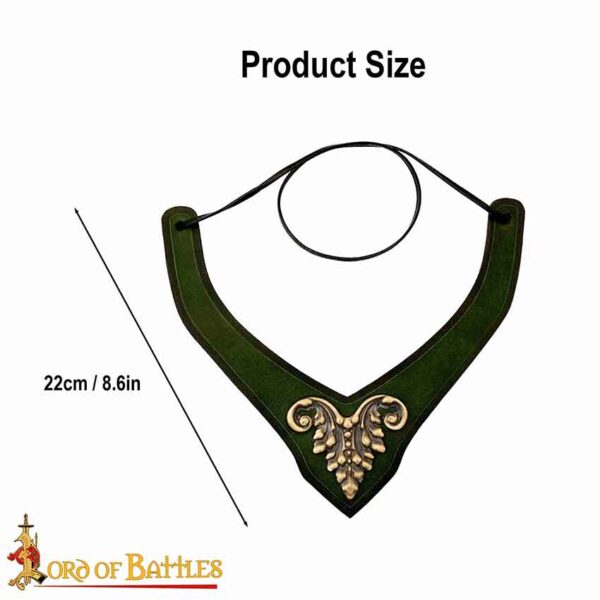 Regal Leather Neckband - Green