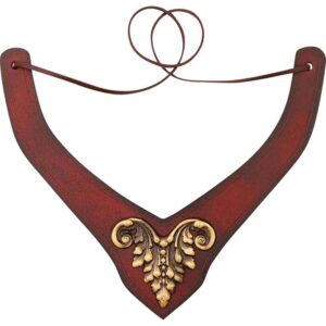 Regal Leather Neckband - Maroon