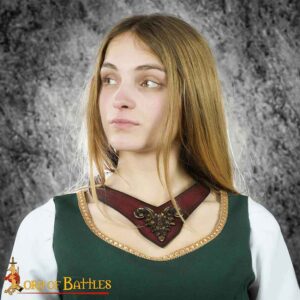 Regal Leather Neckband - Maroon